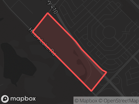 Map of Block 28-2 in Brampton with its official boundary outlined
