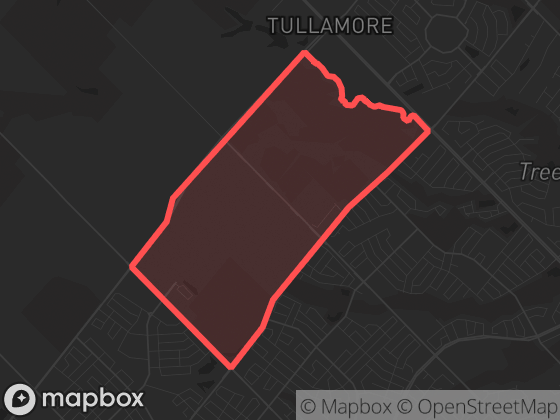 Map of Block 48-2 in Brampton with its official boundary outlined