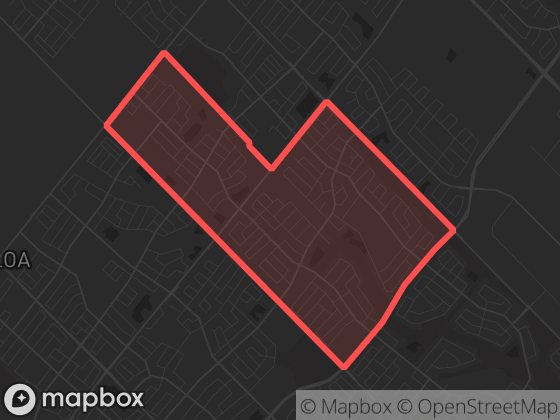 Map of Fletchers Meadow North in Brampton with its official boundary outlined