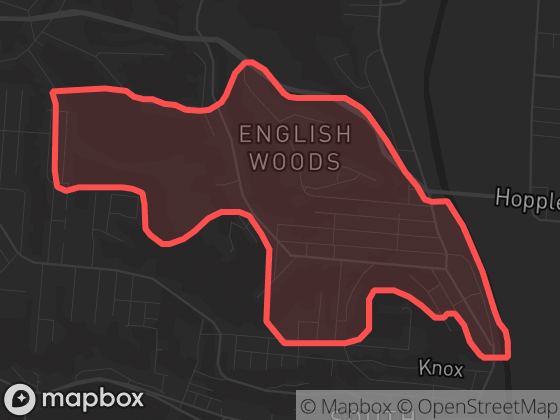 Map of North Fairmount in Cincinnati with its official boundary outlined