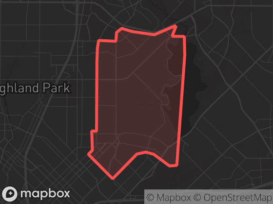 Map of Lakewood in Dallas with its official boundary outlined