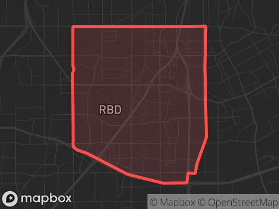 Map of South Oak Cliff in Dallas with its official boundary outlined