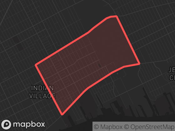 Map of Foch in Detroit with its official boundary outlined