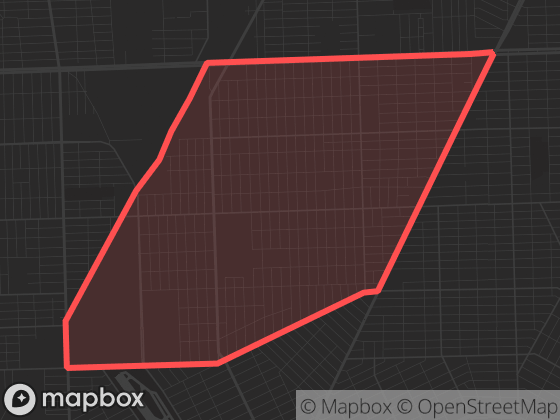 Map of Mt. Olivet in Detroit with its official boundary outlined