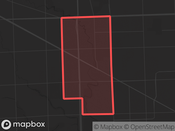 Map of Redford in Detroit with its official boundary outlined