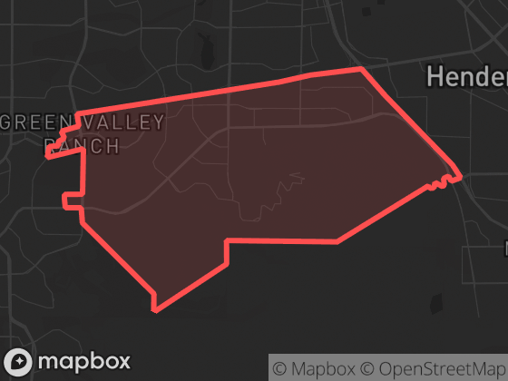 Map of Henderson / Anthem in Las Vegas with its official boundary outlined