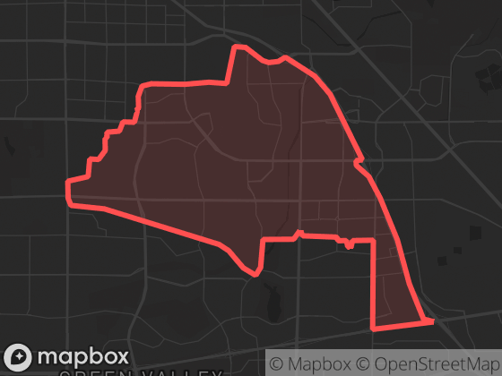 Map of Henderson / MacDonald Ranch in Las Vegas with its official boundary outlined