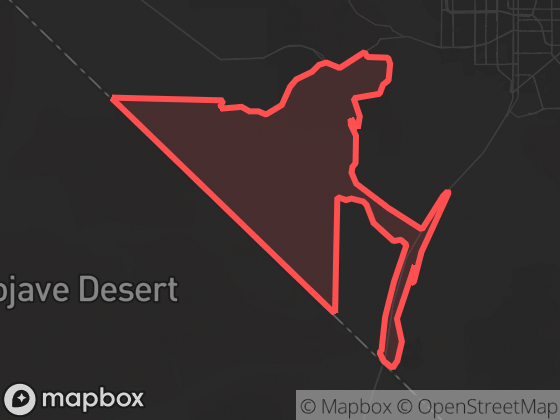 Map of Jean / Primm in Las Vegas with its official boundary outlined