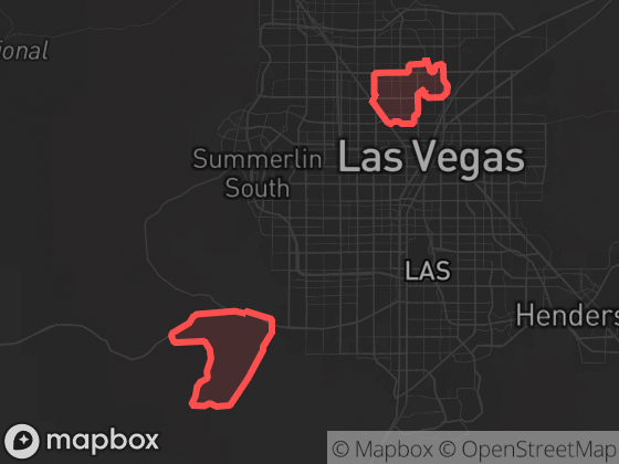 Map of North Las Vegas / Aliante in Las Vegas with its official boundary outlined