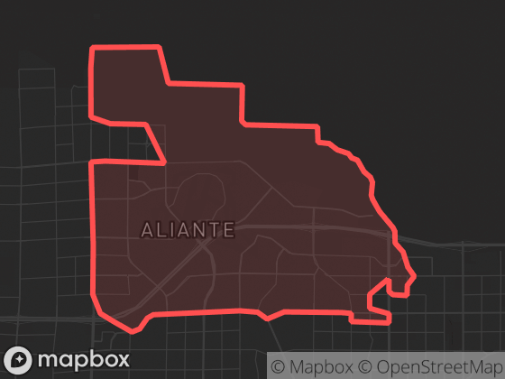 Map of North Las Vegas / Eldorado in Las Vegas with its official boundary outlined