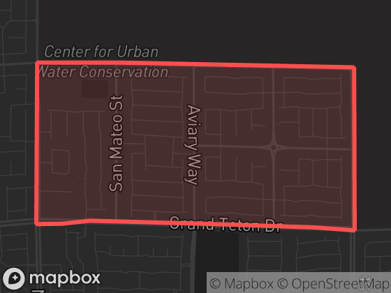 Map of North Las Vegas / Providence in Las Vegas with its official boundary outlined