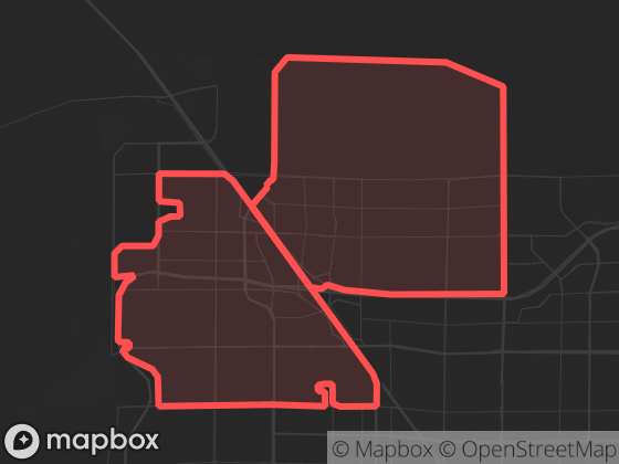 Map of Northwest / Centennial Hills in Las Vegas with its official boundary outlined