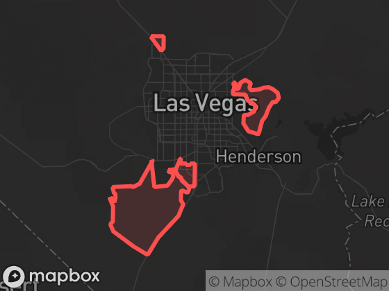 Map of Southwest Las Vegas in Las Vegas with its official boundary outlined