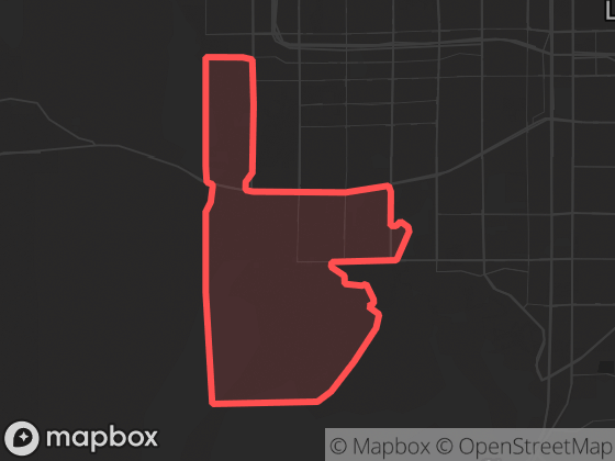 Map of Southwest / Southern Highlands in Las Vegas with its official boundary outlined