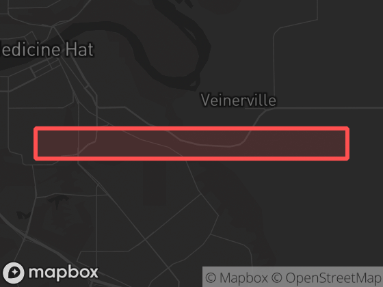 Map of SE Hill in Medicine Hat with its official boundary outlined