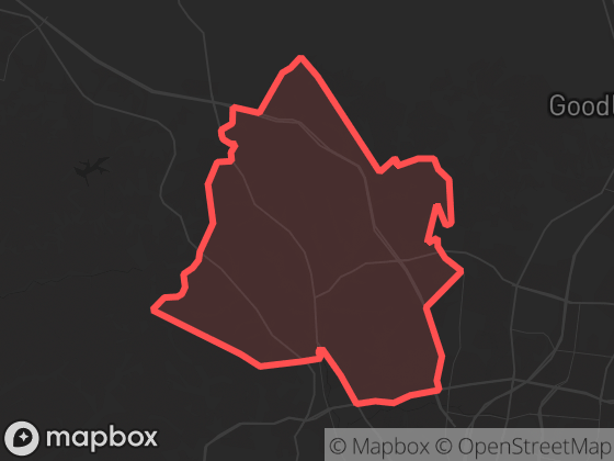 Map of Whites Creek in Nashville with its official boundary outlined