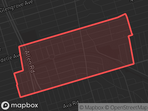 Map of Forest Hill North in Toronto with its official boundary outlined
