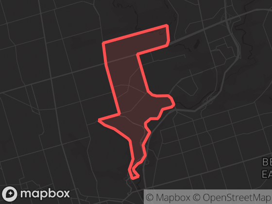 Map of Leaside-Bennington in Toronto with its official boundary outlined