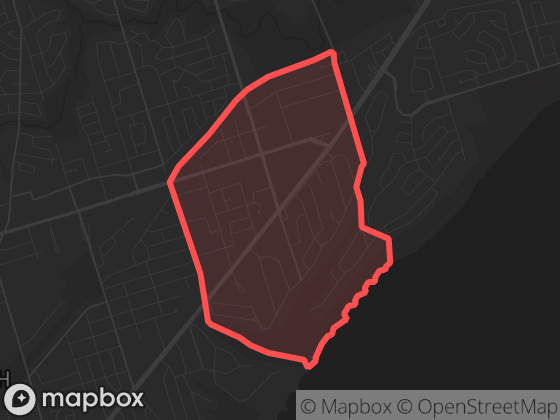 Map of Scarborough Village in Toronto with its official boundary outlined