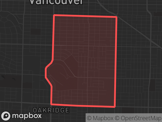 Map of Riley Park in Vancouver with its official boundary outlined