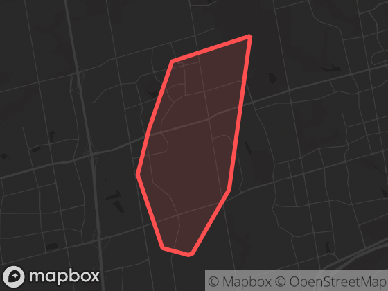 Map of Maple in Vaughan with its official boundary outlined